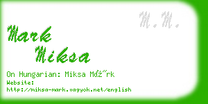 mark miksa business card